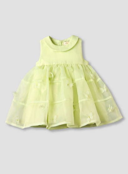 Juniors Round Neck Sleeveless A-line Dress with Butterfly Applique Detail-baby-girls-clothing-dressesandjumpsuits-image-2