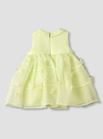 Juniors Round Neck Sleeveless A-line Dress with Butterfly Applique Detail-baby-girls-clothing-dressesandjumpsuits-image-3