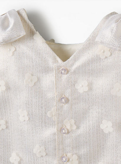 Juniors V-neck Sleeveless Top and Skirt Set with 3D Floral Applique-baby-girls-clothing-setsandcoords-image-5