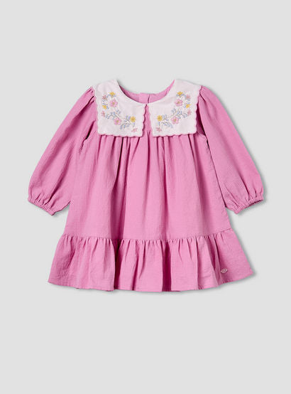 Giggles Collared Long Sleeves A-Line Dress with Bloomers-baby-girls-clothing-dressesandjumpsuits-image-3