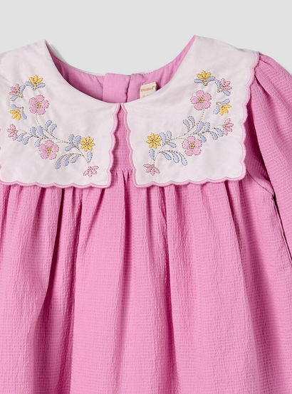 Giggles Collared Long Sleeves A-Line Dress with Bloomers-baby-girls-clothing-dressesandjumpsuits-image-5