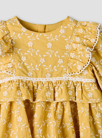 Giggles Round Neck Long Sleeve Dress with Hairband-baby-girls-clothing-dressesandjumpsuits-image-5