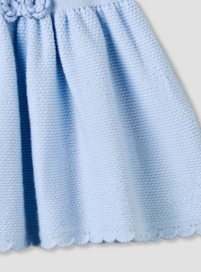 Giggles Peter Pan Collar Short Sleeve A-line Dress with Floral Applique-baby-girls-clothing-dressesandjumpsuits-image-5