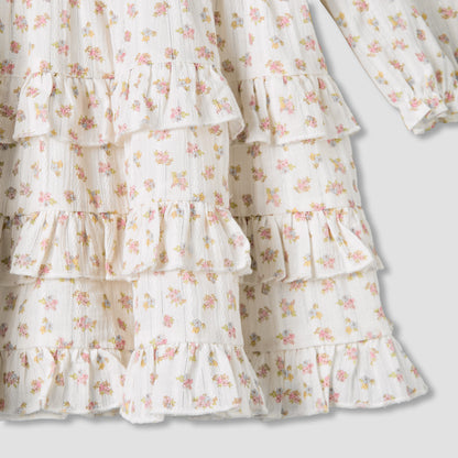 Giggles Round Neck Long Sleeve Dress with Hairband