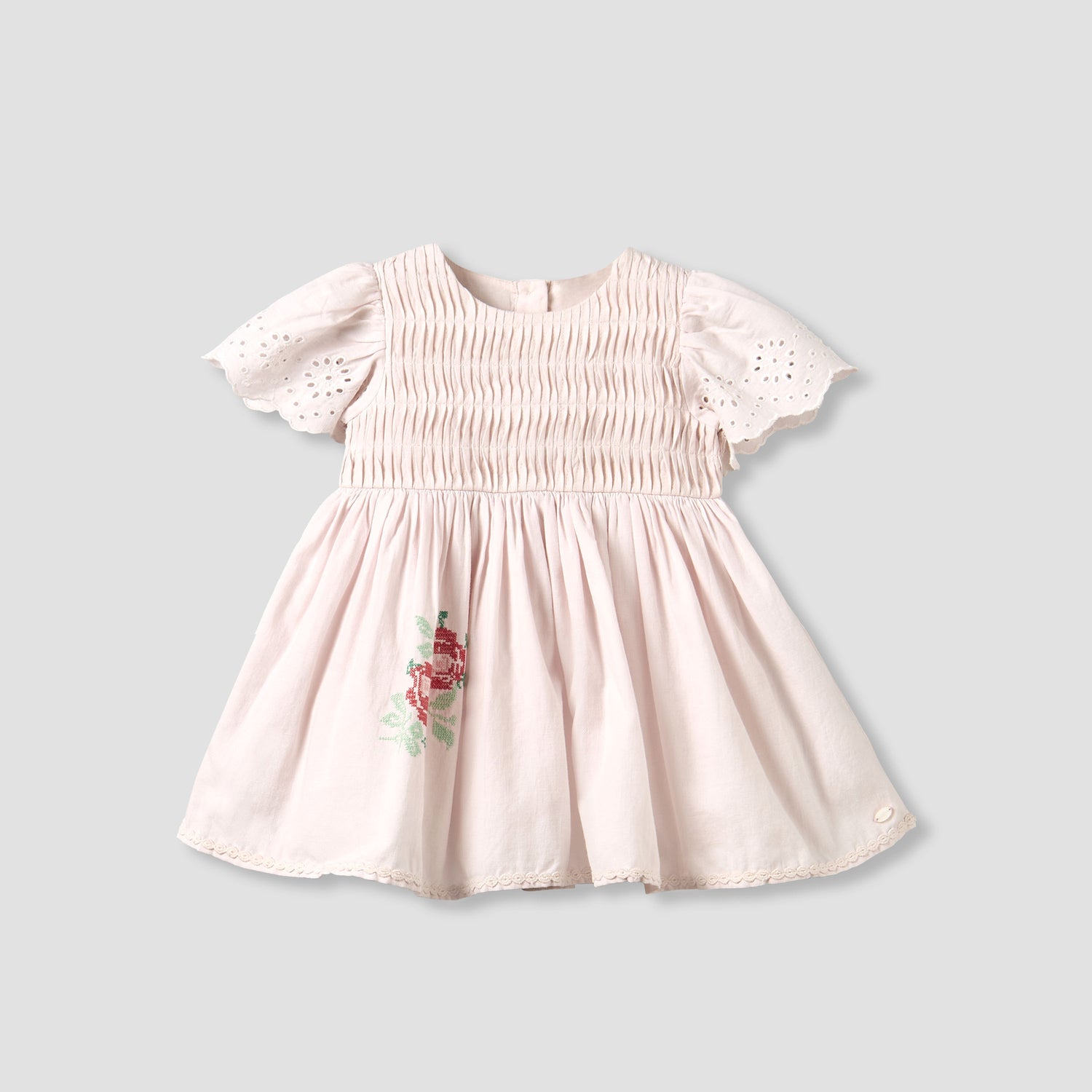 Giggles Round Neck Short Sleeves A-line Dress with Bloomers