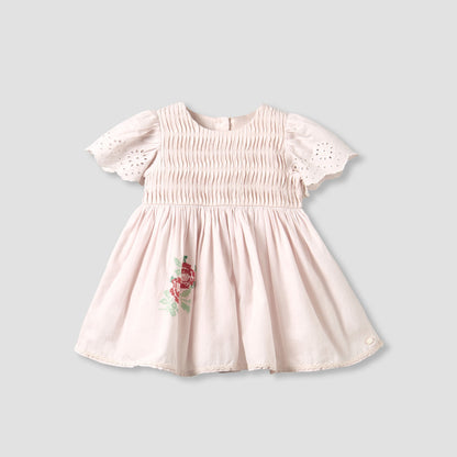 Giggles Round Neck Short Sleeves A-line Dress with Bloomers