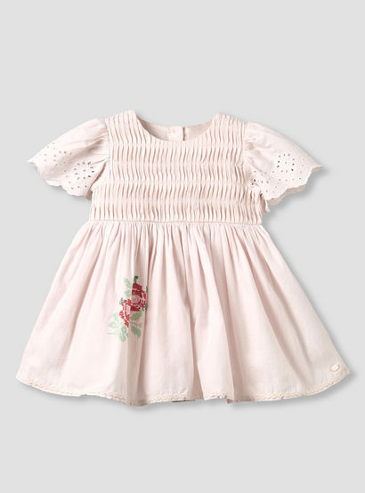 Giggles Round Neck Short Sleeves A-line Dress with Bloomers-baby-girls-clothing-dressesandjumpsuits-image-3