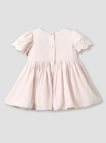 Giggles Round Neck Short Sleeves A-line Dress with Bloomers-baby-girls-clothing-dressesandjumpsuits-image-4