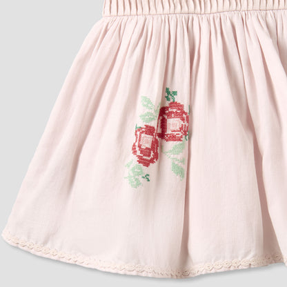 Giggles Round Neck Short Sleeves A-line Dress with Bloomers
