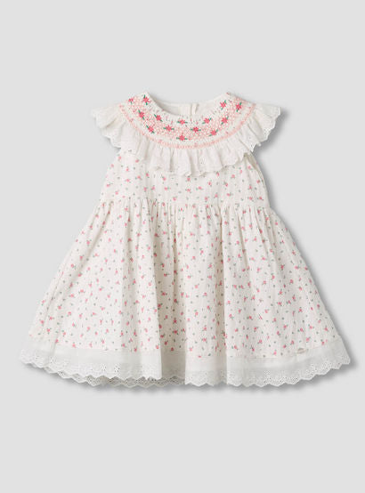 Giggles Round Neck Sleeveless A-line Dress and Headband with Floral Print-baby-girls-clothing-setsandcoords-image-3