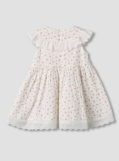 Giggles Round Neck Sleeveless A-line Dress and Headband with Floral Print-baby-girls-clothing-setsandcoords-image-4
