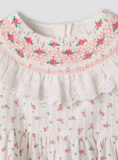 Giggles Round Neck Sleeveless A-line Dress and Headband with Floral Print-baby-girls-clothing-setsandcoords-image-6
