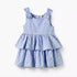 Giggles Round Neck Sleeveless Tiered Dress with Embroidered Detail