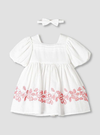 Giggles Square Neck Short Sleeves A-line Dress with Headband-baby-girls-clothing-dressesandjumpsuits-image-2