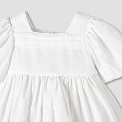 Giggles Square Neck Short Sleeves A-line Dress with Headband