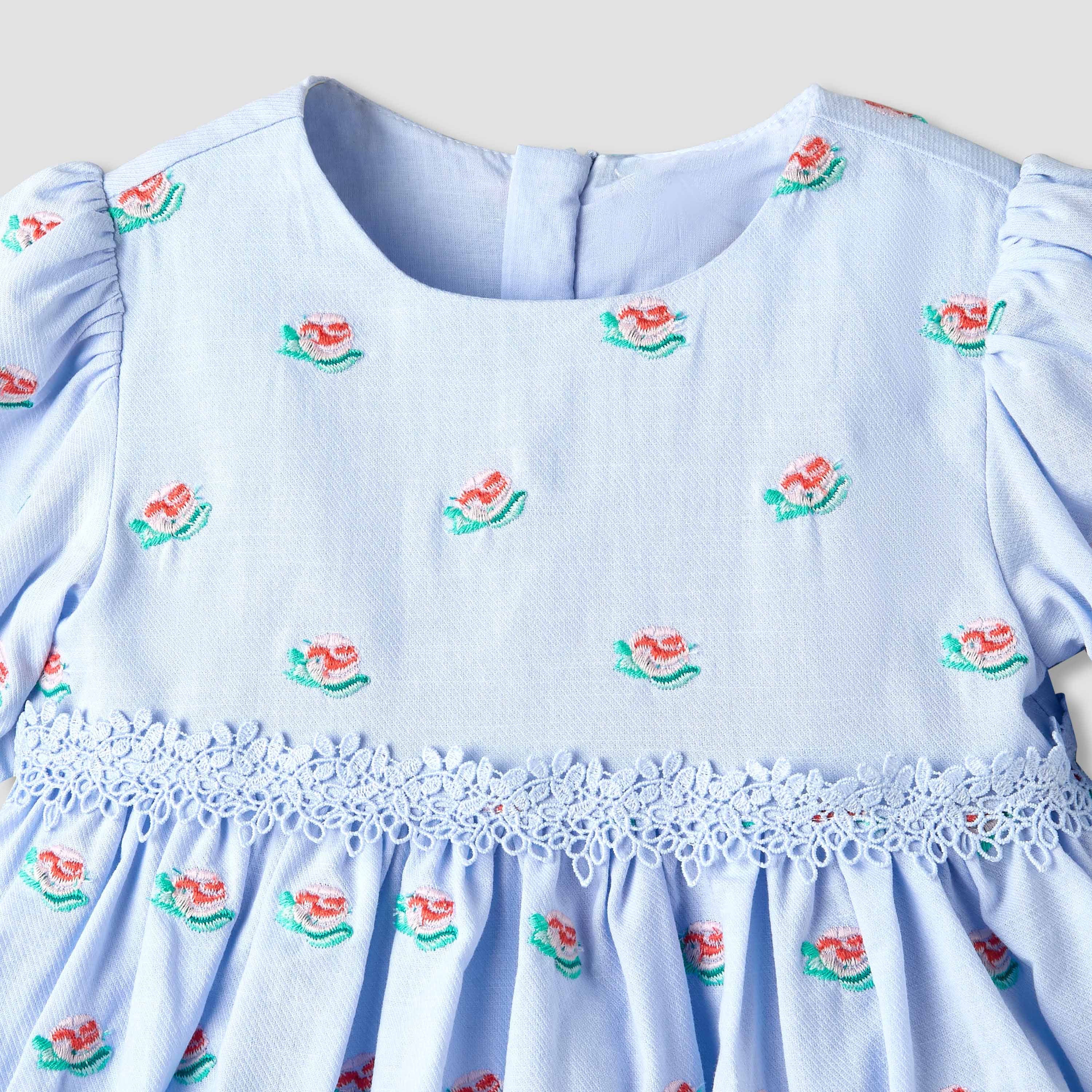 Giggles Round Neck Short Sleeve Dress with Bloomers