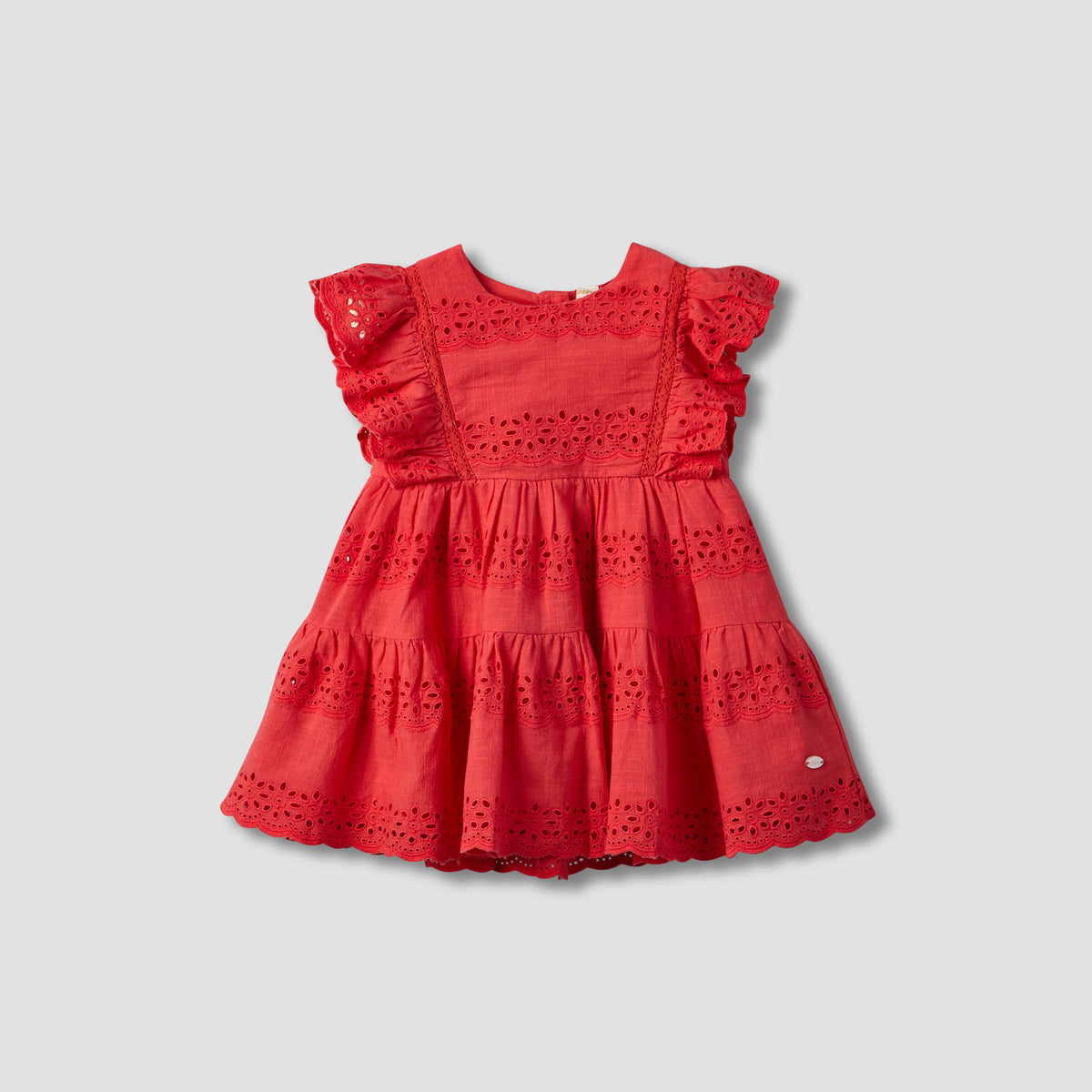 Giggles Round Neck Sleeveless Knee-Length Dress with Hairband