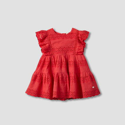 Giggles Round Neck Sleeveless Knee-Length Dress with Hairband