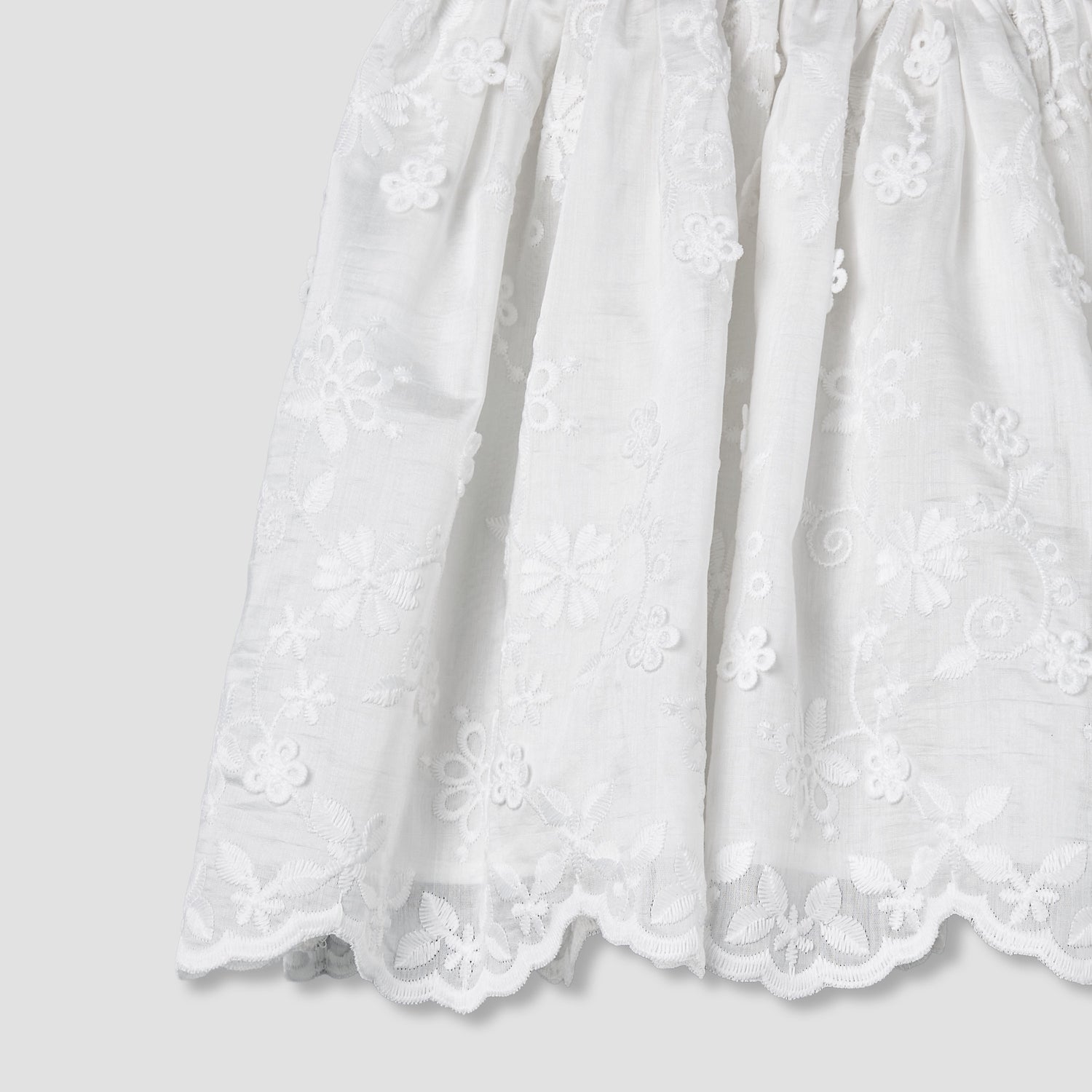 Giggles Square Neck Sleeveless A-line Dress with Lace Design