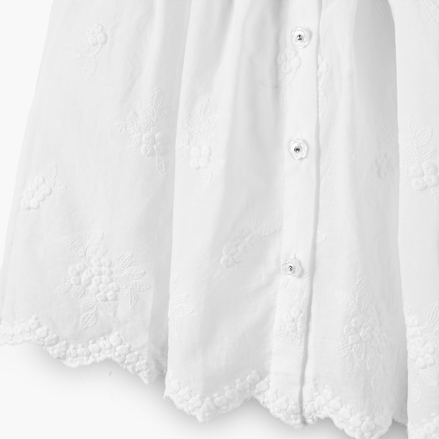 Giggles Collared Sleeveless Knee Length A-Line Dress with Embroidery