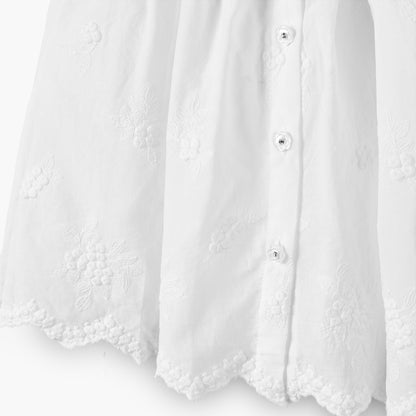 Giggles Collared Sleeveless Knee Length A-Line Dress with Embroidery
