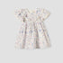 Giggles Round Neck Short Sleeves Knee-Length Dress with Floral Print