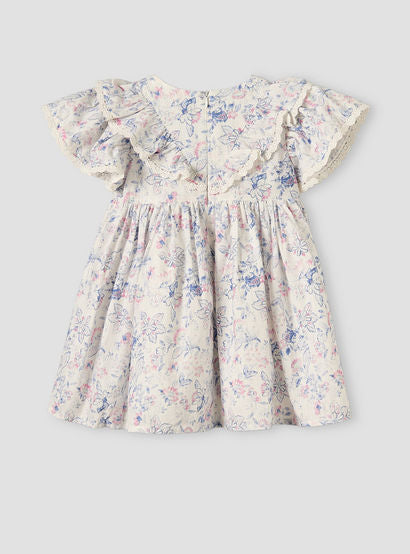 Giggles Round Neck Short Sleeves Knee-Length Dress with Floral Print-baby-girls-clothing-dressesandjumpsuits-image-3