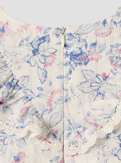 Giggles Round Neck Short Sleeves Knee-Length Dress with Floral Print-baby-girls-clothing-dressesandjumpsuits-image-6