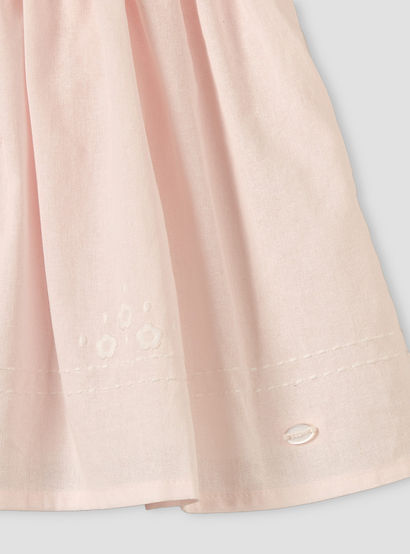 Giggles Peter Pan Collar Sleeveless Knee-Length Dress with Floral Embroidery-baby-girls-clothing-dressesandjumpsuits-image-4