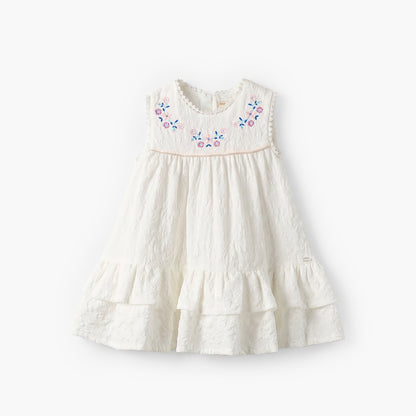 Giggles Round Neck Sleeveless Knee Length A-Line Dress with Bloomers