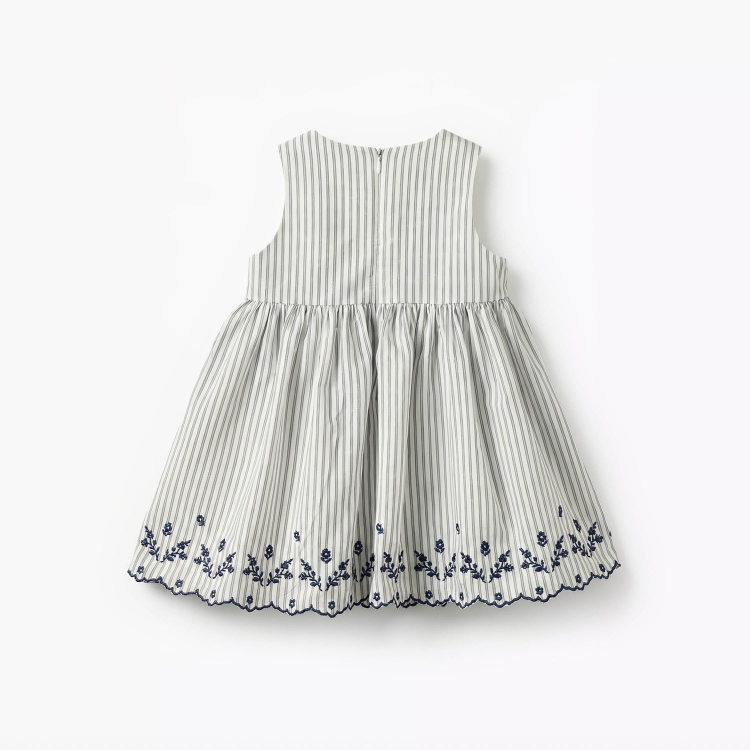 Giggles Round Neck Sleeveless Dress with Embroidery