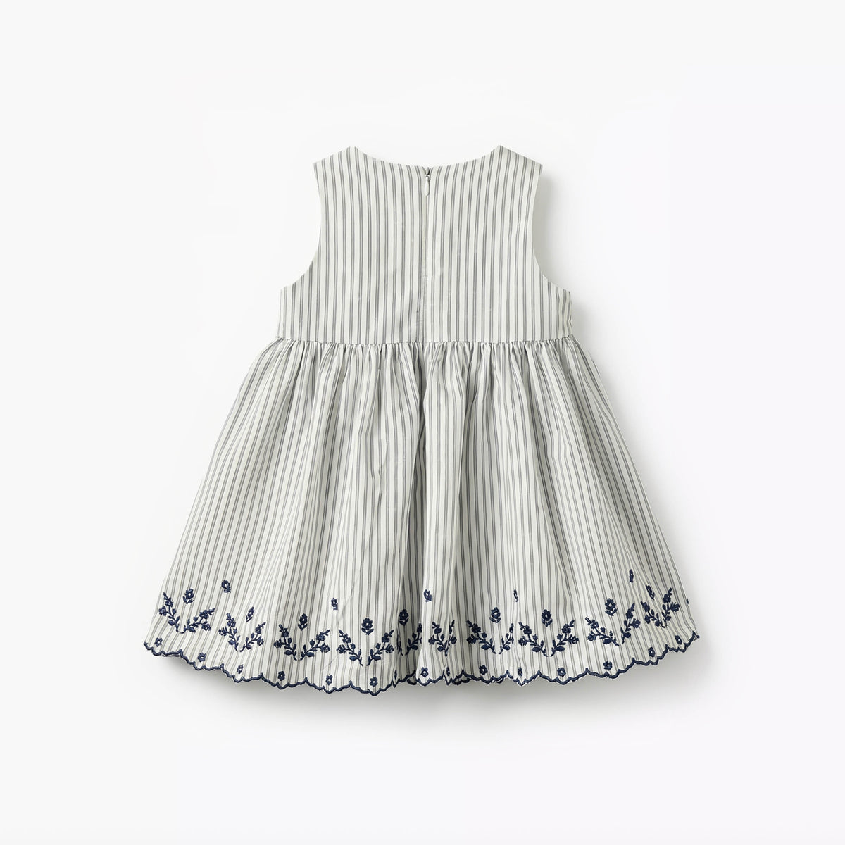 Giggles Round Neck Sleeveless Dress with Embroidery