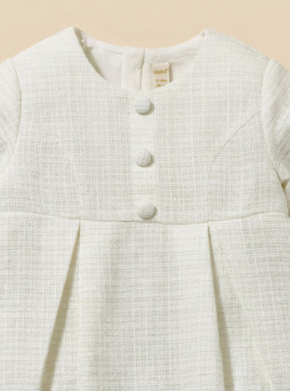 Giggles Round Neck Long Sleeves Dress with Ruffle Detail-baby-girls-clothing-dressesandjumpsuits-image-4