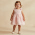 Giggles V-neck Sleeveless A-line Dress with Lace and Bow Design - Pink / 24-36 mths