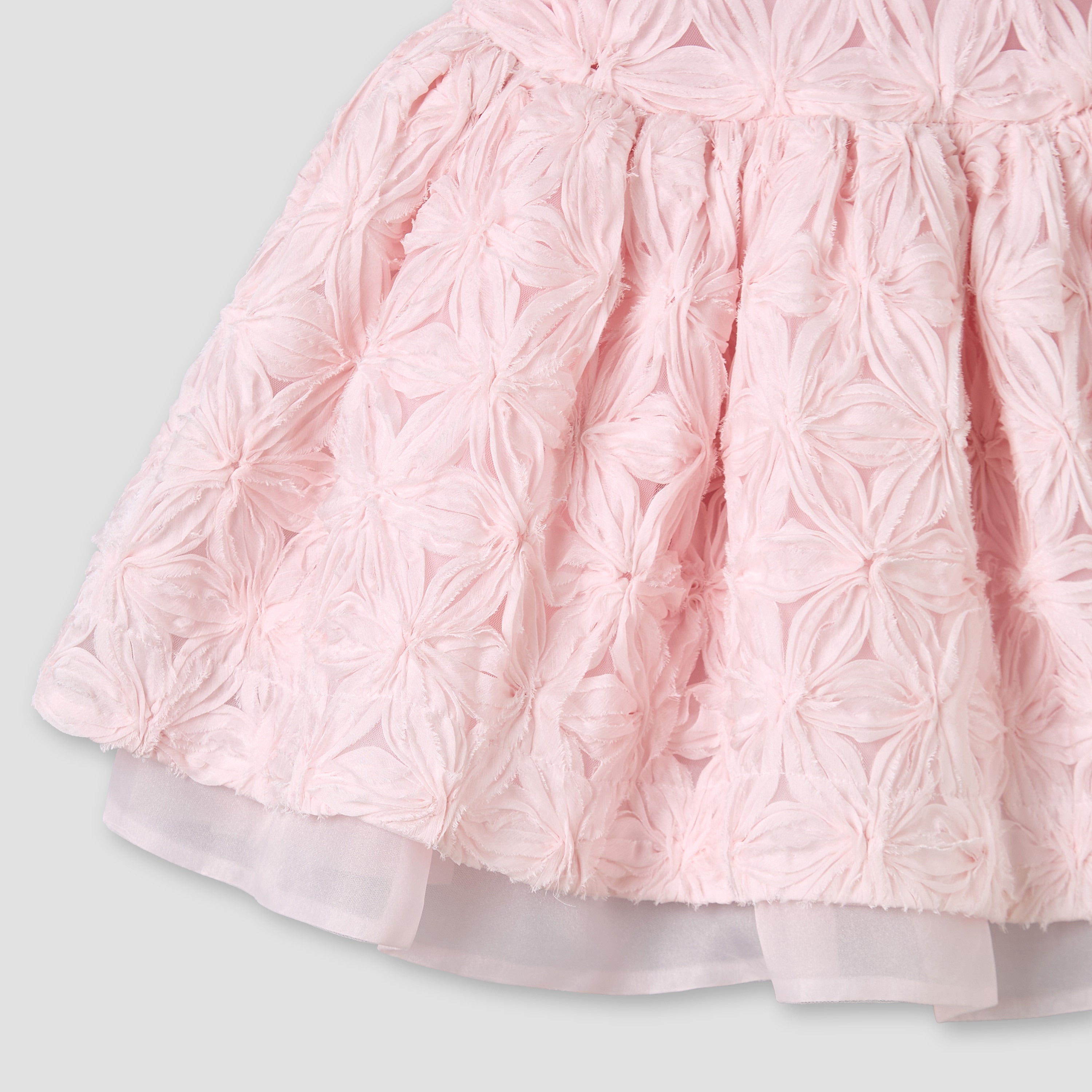 Giggles V-neck Sleeveless A-line Dress with Lace and Bow Design