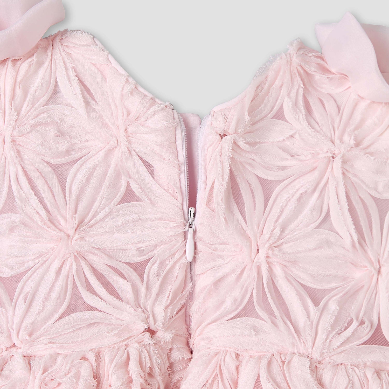 Giggles V-neck Sleeveless A-line Dress with Lace and Bow Design