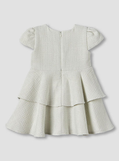 Giggles Round Neck Short Sleeves Empire Dress with Belt Detail-baby-girls-clothing-dressesandjumpsuits-image-3