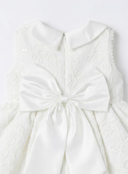 Giggles Collared Sleeveless Dress with Lace and Bow Design-baby-girls-clothing-dressesandjumpsuits-image-5