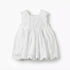 Giggles Square Neck Sleeveless A-line Dress with Floral Embroidery - White / 12-18 mths