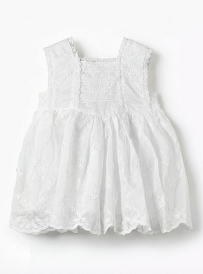 Giggles Square Neck Sleeveless A-line Dress with Floral Embroidery-baby-girls-clothing-dressesandjumpsuits-image-2