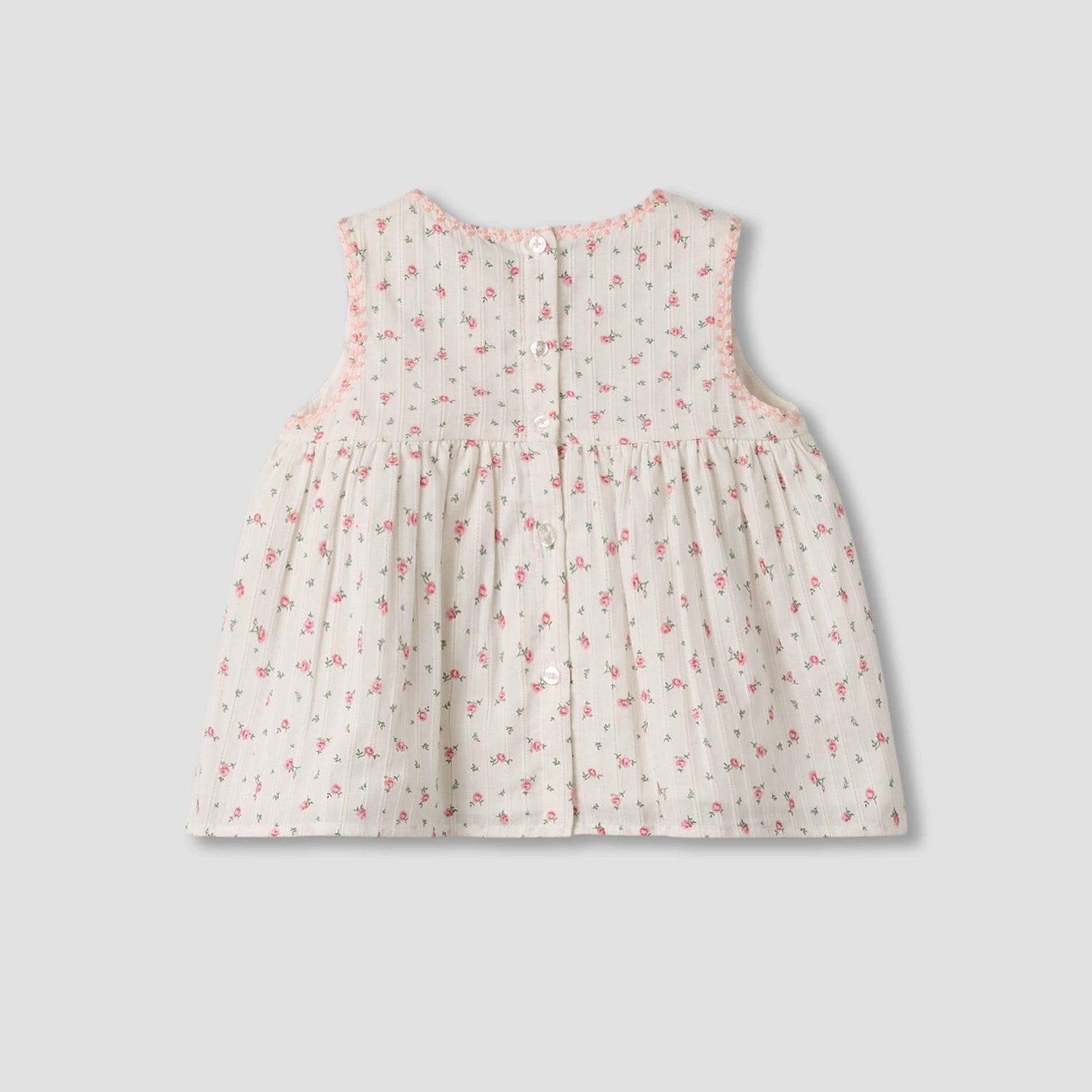 Giggles Round Neck Sleeveless Top and Pants Set with Elasticated Waistband