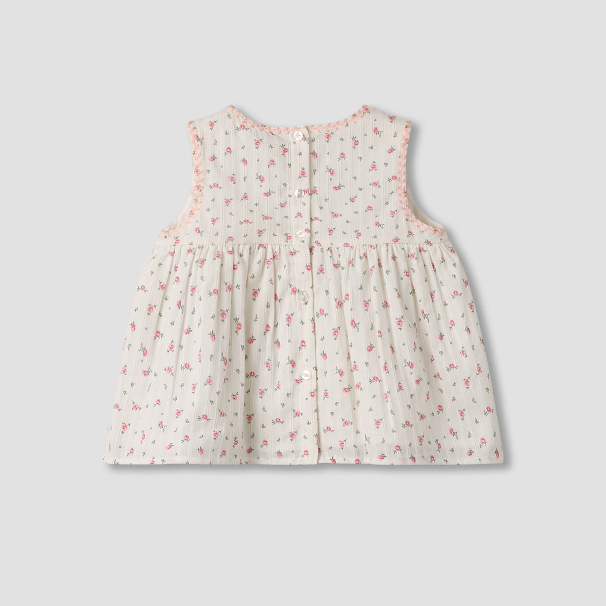 Giggles Round Neck Sleeveless Top and Pants Set with Elasticated Waistband