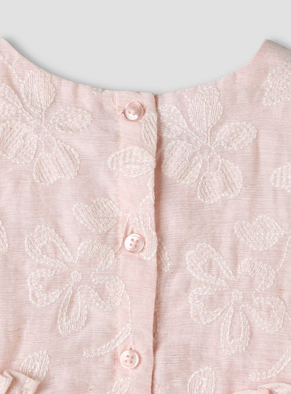 Giggles Round Neck Sleeveless Peplum Top and Shorts Set with Floral Embroidery-baby-girls-clothing-setsandcoords-image-10