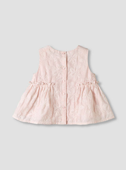 Giggles Round Neck Sleeveless Peplum Top and Shorts Set with Floral Embroidery-baby-girls-clothing-setsandcoords-image-5