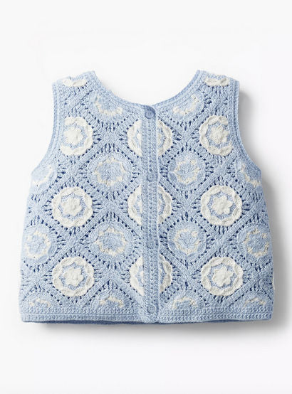 Giggles Round Neck Sleeveless Crochet Top and Shorts Set with Hairband-baby-girls-clothing-setsandcoords-image-3