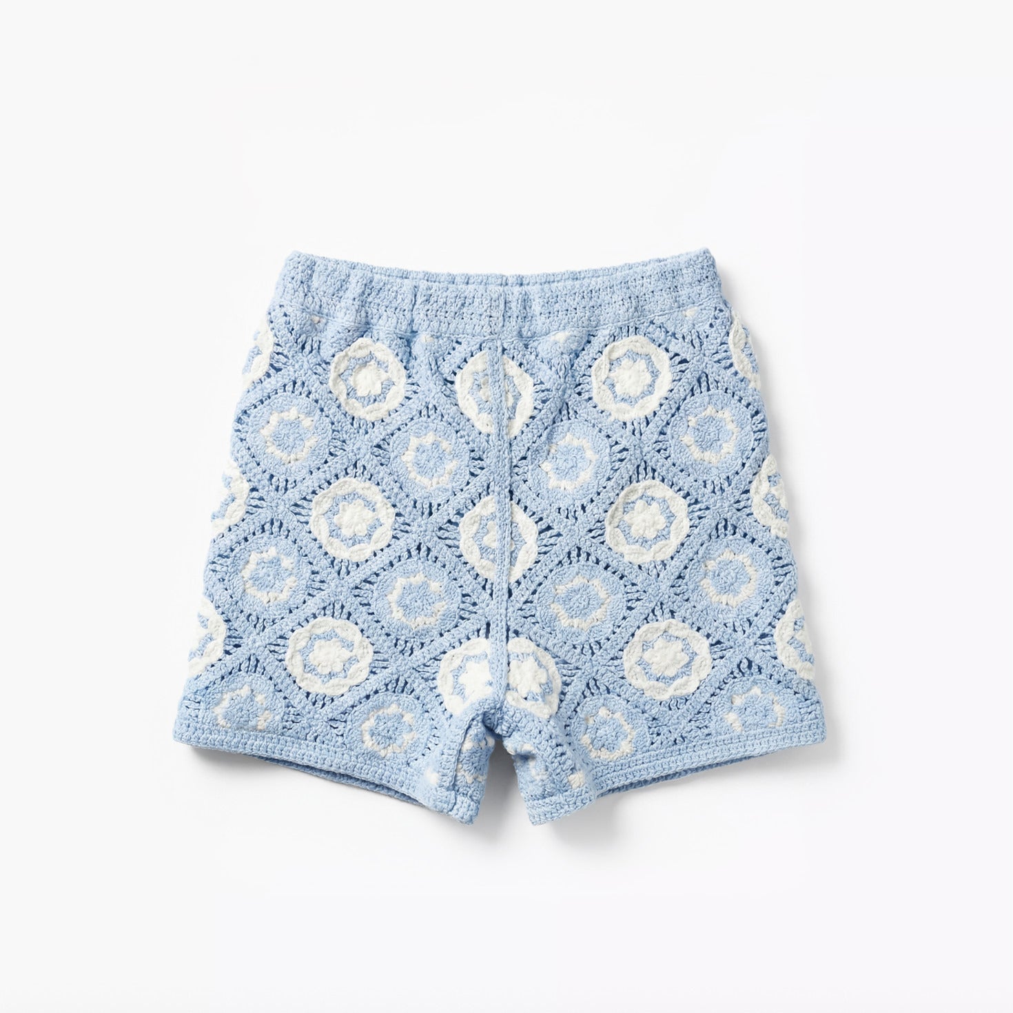 Giggles Round Neck Sleeveless Crochet Top and Shorts Set with Hairband