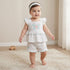 Giggles Square Neck Sleeveless Top and Shorts Set with Headband