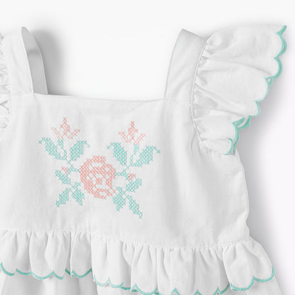 Giggles Square Neck Sleeveless Top and Shorts Set with Headband