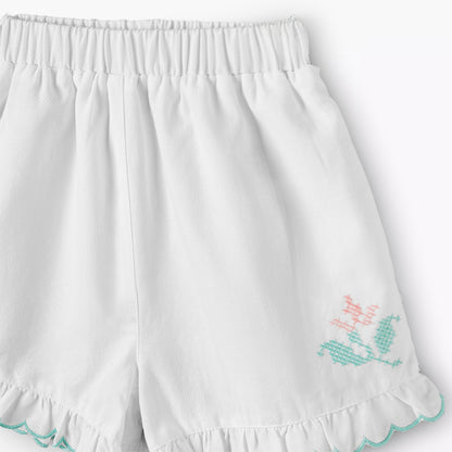 Giggles Square Neck Sleeveless Top and Shorts Set with Headband