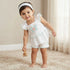 Giggles Square Neck Sleeveless Top and Shorts Set with Headband - White / 12-18 mths